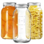 Xylanor 64 Oz Wide Mouth Mason Jars With Lids, Heavy Duty Glass Airtight Stor... New. Price: $43.74.