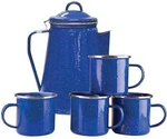 Stansport Baked Enamel 8 Cup Percolator Coffee Pot & 4 Mug Set Camping Cabin Rv New. Price: $64.44.