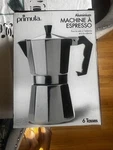 Primula Black Aluminum Espresso Maker 6 Cup New. Price: $18.00.