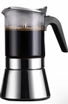 Sixaquae Induction Moka Pot Glass Top Stainless Espresso Maker 160ML Stove New. Price: $22.99.
