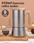 Stovetop Espresso Maker Stainless Steel, Induction Ok Mocha Pot, 450ML, Sivaphe Open. Price: $34.99.