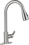 Mega Handles Pull Down Kitchen Sink Faucet Stainless Steel Brushed Nickel Open. Price: $34.99.
