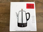 Moss & Stone Percolator Coffee Pot Electric 10 Cup, Stainless Steel EPLTR-8MS New. Price: $58.99.