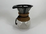 Bodum Pour Over Coffee Maker With Permanent Filter, Timer, And Stopper 34 Oz Used. Price: $15.99.