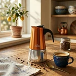 Any Morning Stovetop Espresso Coffee Maker, Stainless Steel Induction Moka Pot New. Price: $29.34.