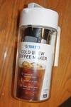 Takeya Cold Brew Travel 1 Quart Patented Deluxe Coffee Maker White Lid New. Price: $22.99.