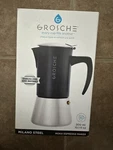 Grosche Milano Stovetop Espresso Maker Moka Pot 6 Cup - 9.3 Oz, Black New. Price: $69.00.