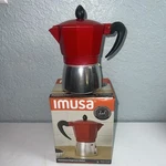 Imusa Red Aluminum Stovetop 3-CUP Classic Italian And Cuban Espresso Maker New. Price: $17.00.
