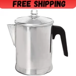 Heavy Duty Stove Top Percolator Coffee Pot Maker Aluminum Steel 9-CUP New. Price: $26.60.