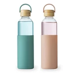 Wangsdjy 34OZ Glass Water Bottles With Silicone Sleeve, Bpa Free New. Price: $44.36.
