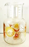 Vtg Pyrex Corning Glass Juice Carafe Pitcher Oranges Lemons 1.5 Qt #3515 No Lid Used. Price: $9.99.