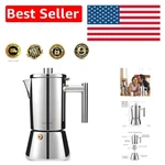 Diego 10OZ Stovetop Espresso Maker Versatile 6-CUP Moka Pot For Home & Camping New. Price: $93.32.