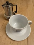 Italian Moka Espresso Coffee Maker Balzano Lavazza 18/10 Stainless Cupsaucer Used. Price: $73.62.
