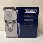 Delonghi EC890WI - Dedica Duo Compact Espresso Machine Cold Brew Coffee Maker Open. Price: $164.99.