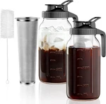 2-PACK Cold Brew Coffee Maker 64OZ Mason Jar Pitcher With Stainless Steel Filt New. Price: $49.99.