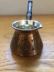 Demmex 15 Oz Thickest Copper Turkish Greek Arabic Coffee Pot Stovetop Maker Used. Price: $34.00.