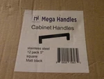 Mega Handles 12 Pack Cabinet Pulls 5" Stainless Steel Matte Black Kitchen ... New. Price: $24.00.