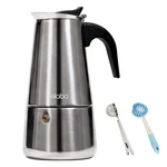 Elabo Stovetop Espresso Machine And Moka Pot For Gas 9 Cups, Silver New. Price: $30.98.