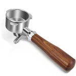 54MM-DOUBLE Spouts Portafilter, Natural Wood Handle New. Price: $55.70.
