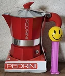 Red Pedrini Moka Pot/coffee Maker Aluminum Stove Top Percolator Aroma Color New. Price: $19.99.