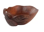 Wooden Hand Carved Sea Turtle Bowl Serving Centerpiece Home Decor Teak Used. Price: $32.00.