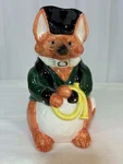 1984 Fitz Floyd Fox Jug Figural Ceramic Woodland Animal- Top Hat & Horn Used. Price: $69.99.