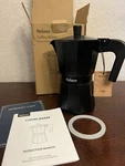 Yabano Stovetop Coffee Maker Espresso Cappuccino Latte Aluminum Black Model KD06 New. Price: $14.00.