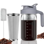 Cold Brew Coffee Maker Pitcher, 32 Oz Thick Glass Mason Jar Spout Lid With New. Price: $21.60.