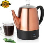 Electric Coffee Percolator 4 Cup Stainless Steel Maker Keep Warm New. Price: $83.99.