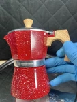 Red Moka Pot Preserves Flavors Coffee For Home (5R) Used. Price: $28.50.