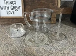 Vintage Pyrex Flameware Coffee Pot 7824B Percolator Cup Complete? Used. Price: $85.00.