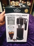 Vinci Drip Coffee Maker 4-CUP Built-in Timer Black W/ 4-BREW Strength Setting Open. Price: $19.95.