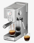 Compact 20 Bar Espresso Machine With Steam Frother & 43OZ Tank - Silver. Price: $232.99.