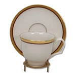 Pickard Dominique Regal Tea Coffee Cup Saucer Set Gold Burgundy Banded New. Price: $18.48.