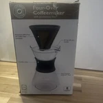 Medelco Cafe Brew Cup Glass Pour-over Coffee Maker 1-PO108--2 Open. Price: $28.00.